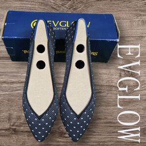 EVGLOW | STRETCH KNIT POINT TOE ELEGANT COMFORT BALLET FLATS -NEW IN BOX!
